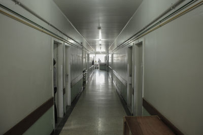 Empty corridor of building