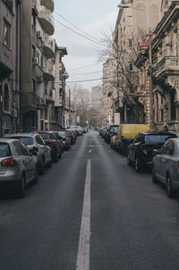 Cars on street in city