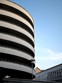  modern building against clear blue sky