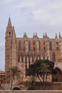 Front view of cathedral of santa maria, palma de mallorca, spain