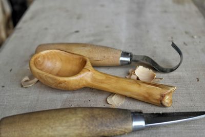 Close-up of cutting board
