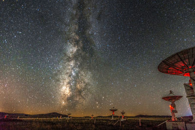 Low angle view of star field against sky at night