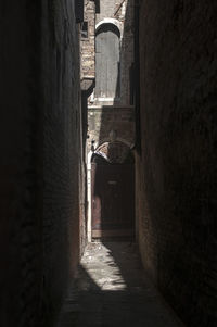 Narrow alley amidst buildings in city