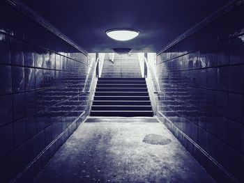 Empty staircase in corridor