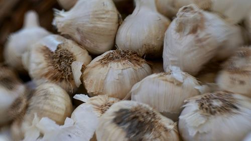 Full frame shot of onions for sale