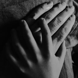 Close-up of cropped hands