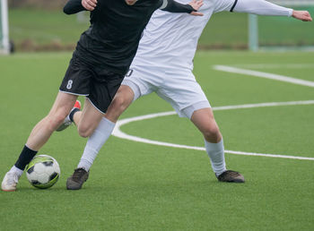 Man playing soccer