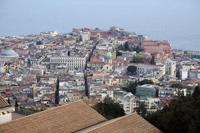 View over the city of naples, italy, from the fortress castel sant elmo