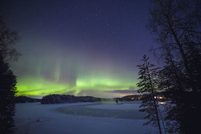 View of aurora borealis