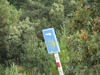 Information sign against plants