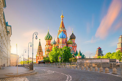 Panoramic view of buildings in city against sky