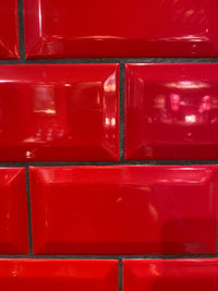 Full frame shot of red mailbox