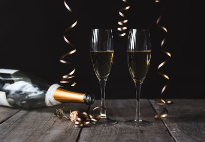 Close-up of wine glass on table