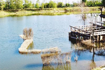 Scenic view of lake