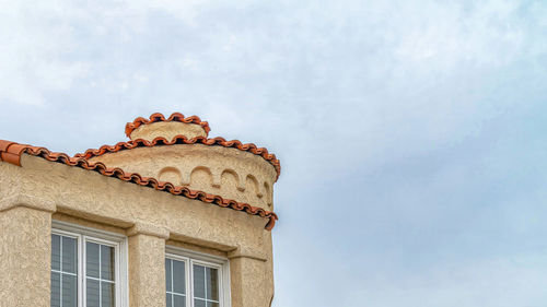 Low angle view of old building against sky