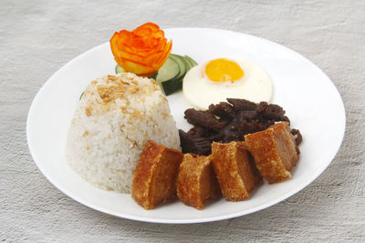 Close-up of dessert in plate