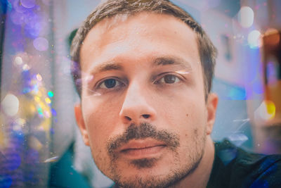 Close-up portrait of handsome man