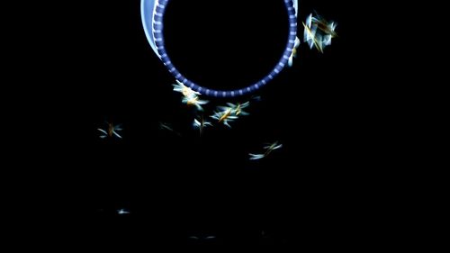 View of illuminated lights at night