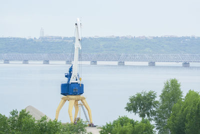 Scenic view of river against clear sky