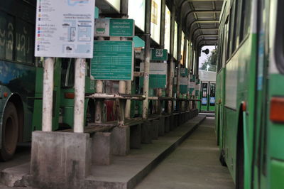 Train on railroad track in building