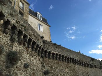 Low angle view of building against sky