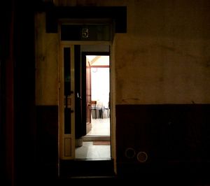 Empty corridor of building