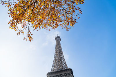 Low angle view of tower against sky