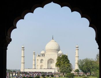 View of monument against clear sky