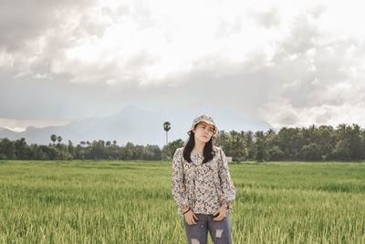 Man standing in field