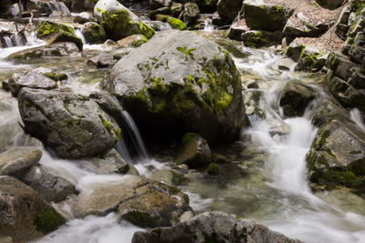 Scenic view of waterfall