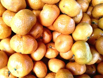 Full frame shot of oranges at market