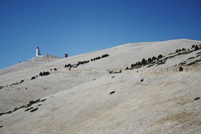 Tourists walking on landscape