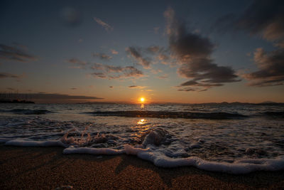 Sunset at eden beach in athens