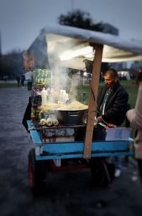 Man preparing food