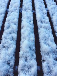Full frame shot of frozen ice