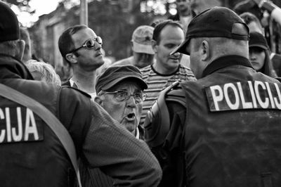 Portrait of people in market