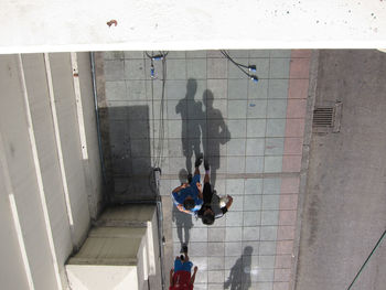 Woman standing in front of building