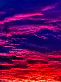 Full frame shot of dramatic sky at sunset