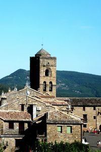 Church against clear sky