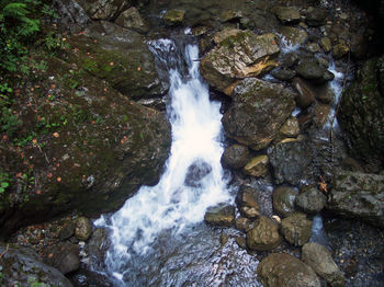 Scenic view of waterfall