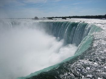 Scenic view of waterfall