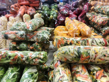 Full frame shot of vegetables for sale at market stall