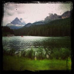 Scenic view of lake and mountains