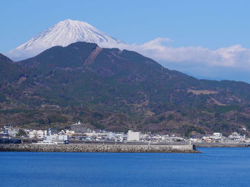 Mt. fuji and suruga bay in shizuoka city