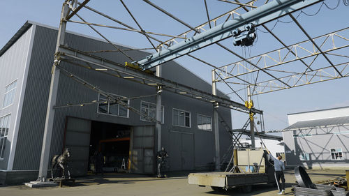 Low angle view of construction site