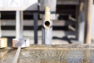 Close-up of water pipe