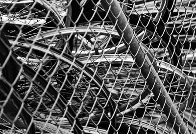 Lots of broken bikes inside a fence at grubbe in umea