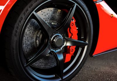 Close-up of vintage car
