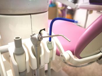 Close-up of dental equipment