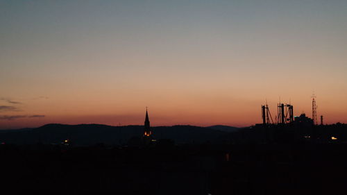 Silhouette of trees at sunset